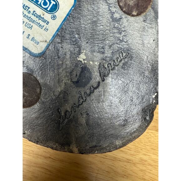 Sandicast Black‎ Labrador Sandra Blue 1984 Vintage Dog Pet Statue Lab Sculpture - Picture 12 of 12